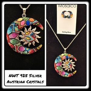 NWT Mosaico Austrian Crystal necklace & earrings 💕💕 new line! 💕💕 Sun & Moon